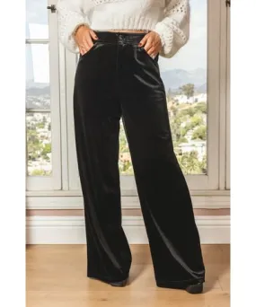 Cupshe x JoJo Midnight Black Wide Leg Trousers