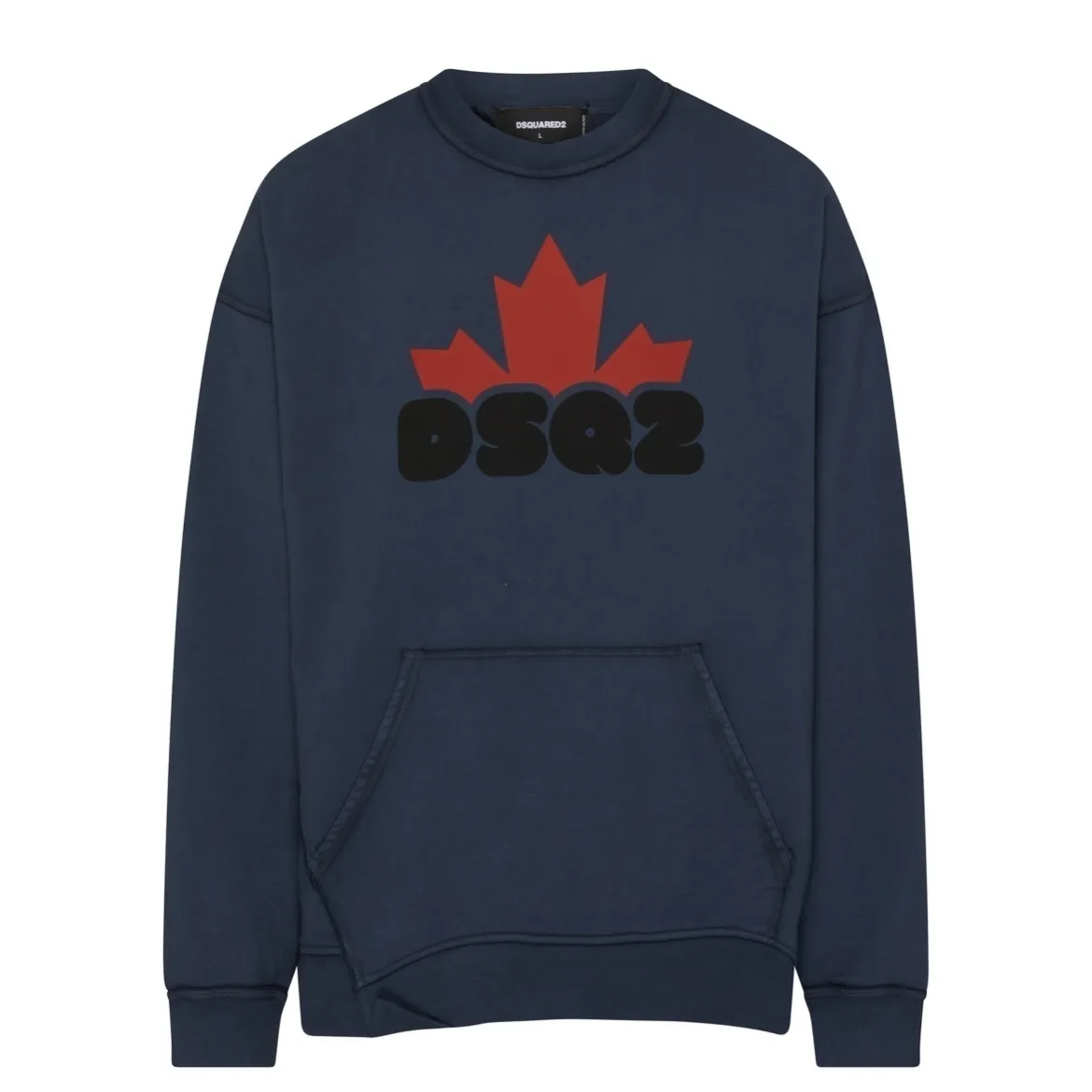 D SQUARED2  |Crew Neck Long Sleeves Cotton Logo Luxury Sweatshirts