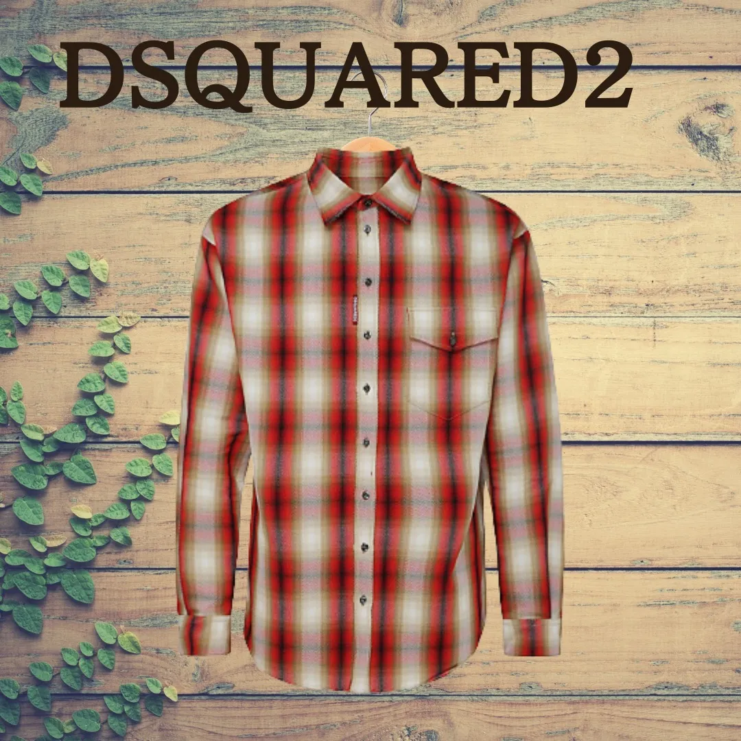 D SQUARED2  |Tartan Long Sleeves Luxury Shirts