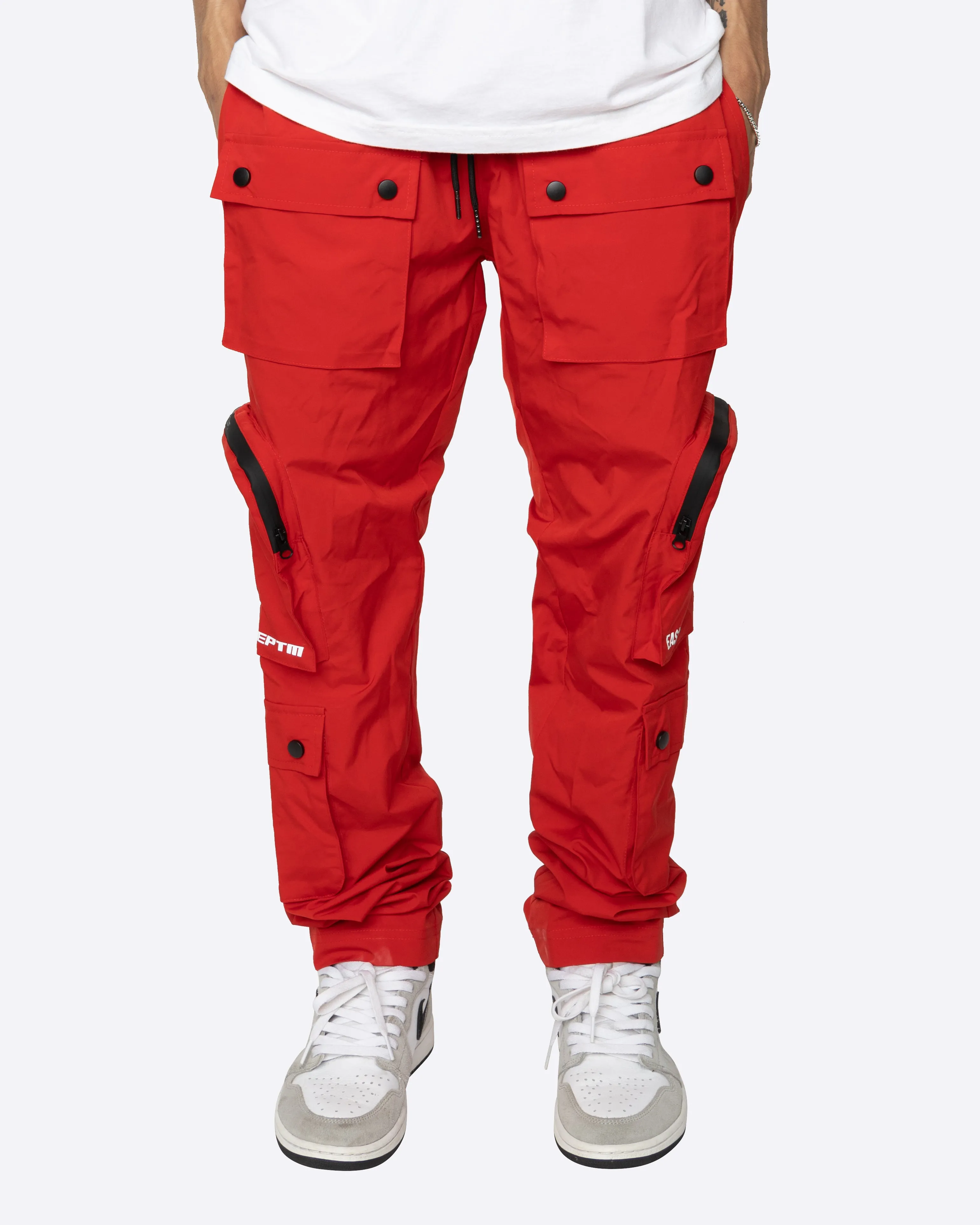 DAVE EAST DOPE BOY CARGO PANTS- RED