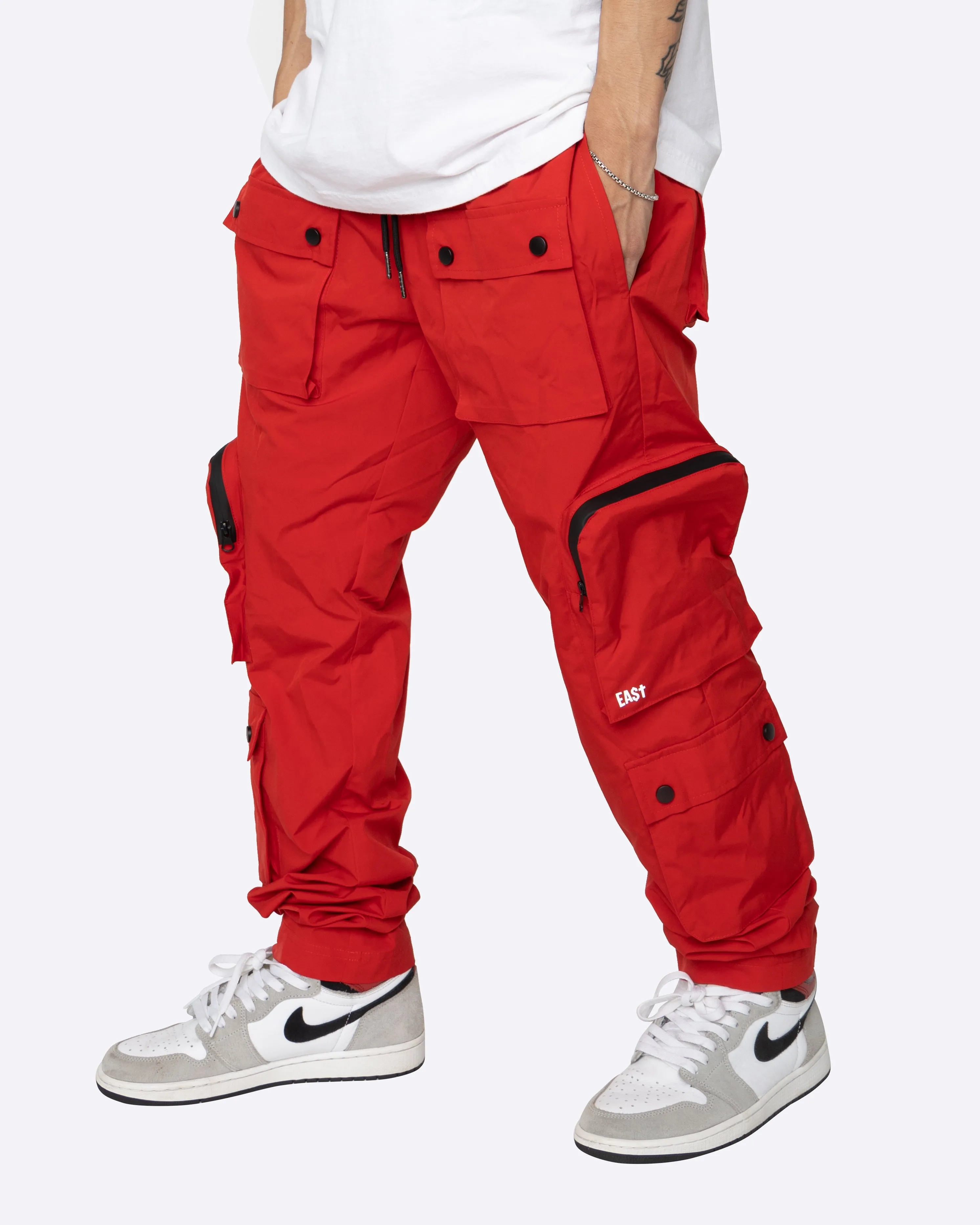 DAVE EAST DOPE BOY CARGO PANTS- RED