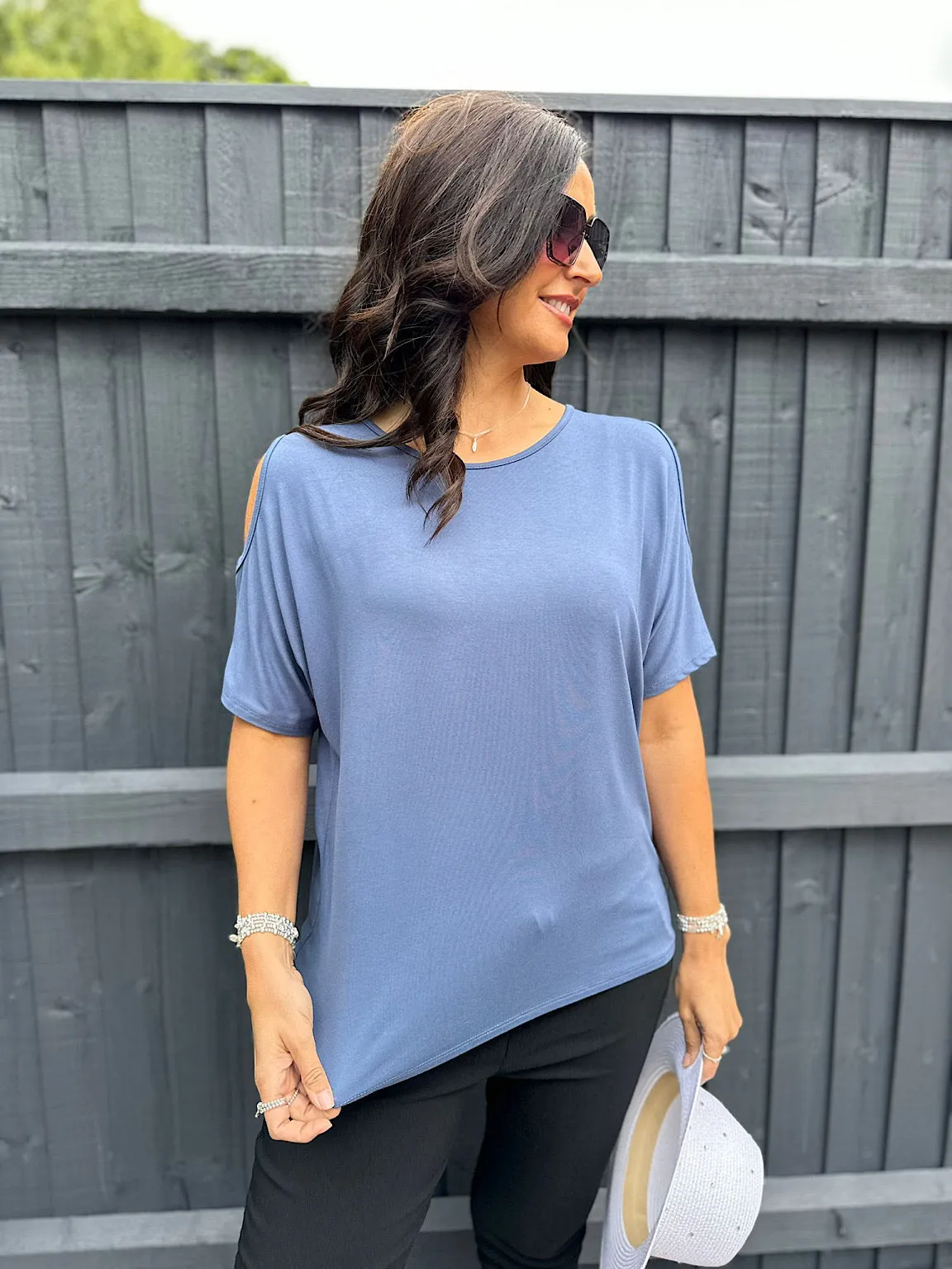 Denim Essential Cold Shoulder Top Phoebe