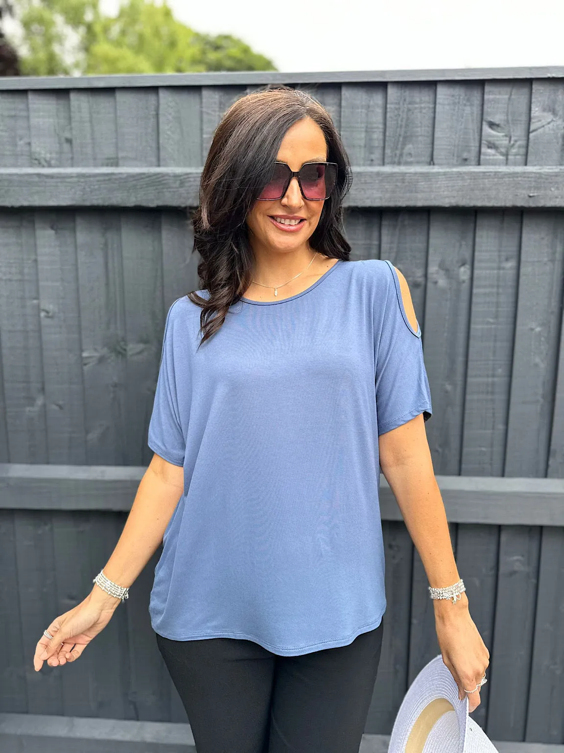 Denim Essential Cold Shoulder Top Phoebe