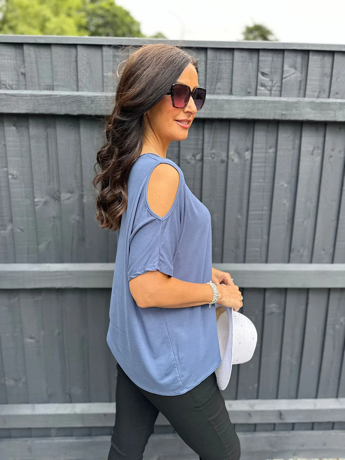 Denim Essential Cold Shoulder Top Phoebe