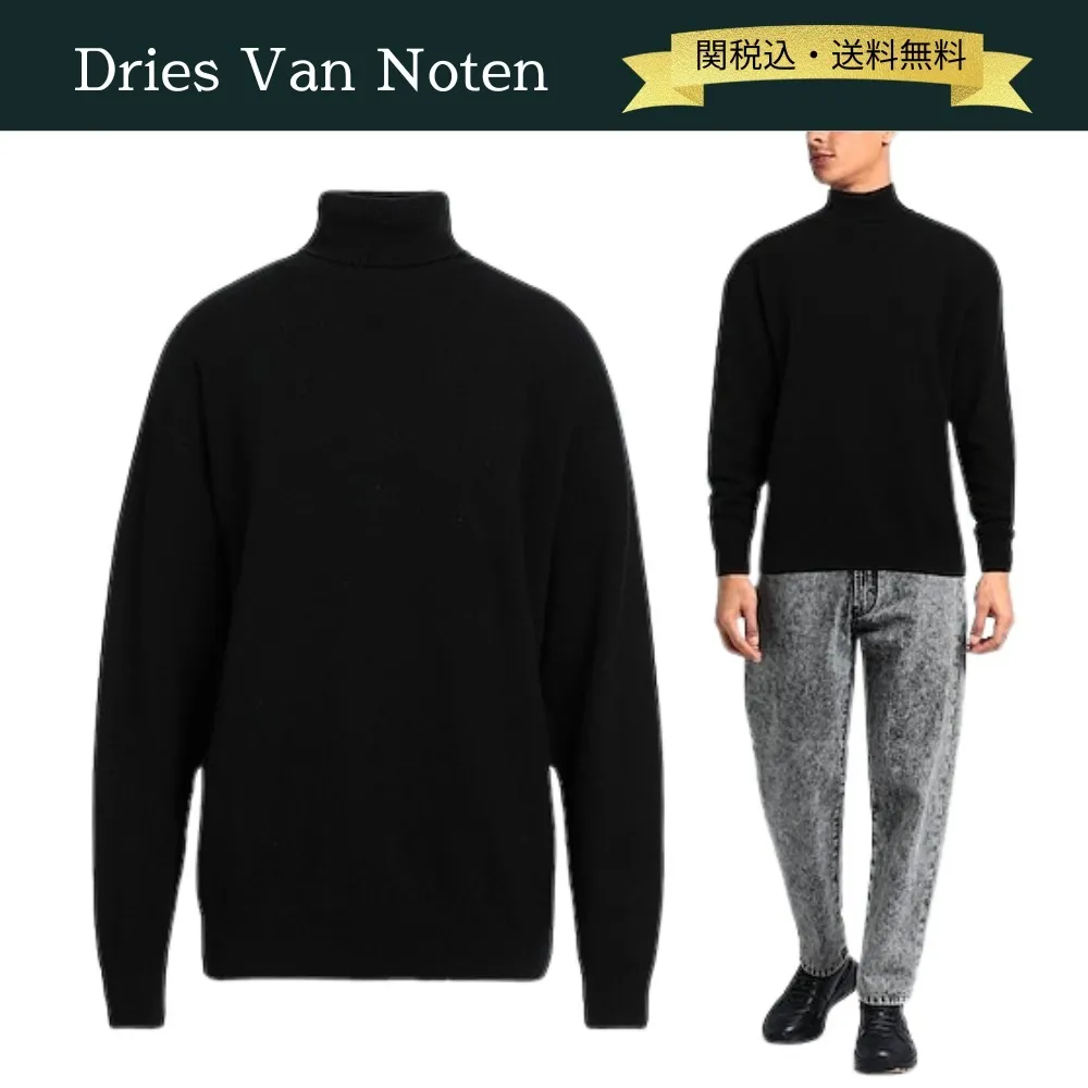 Dries Van Noten  |Pullovers Unisex Wool Fine Gauge Street Style Long Sleeves