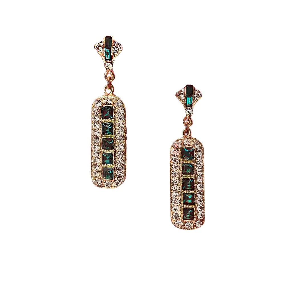 Emerald Crystal Earrings