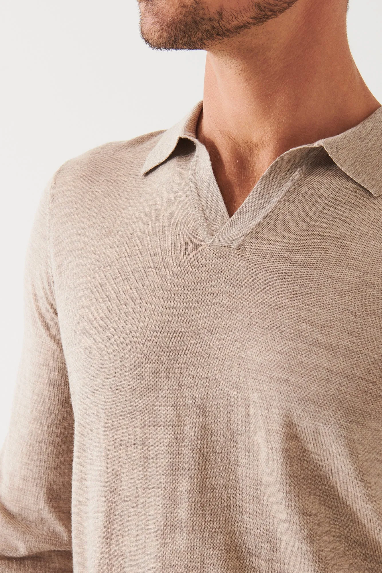 EXTRA-FINE MERINO OPEN POLO