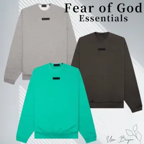 FEAR OF GOD  |Crew Neck Pullovers Street Style Long Sleeves Plain Cotton