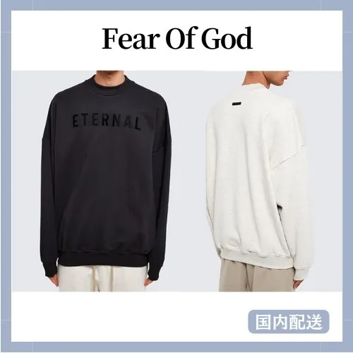 FEAR OF GOD  |Crew Neck Pullovers Unisex Street Style Long Sleeves Plain