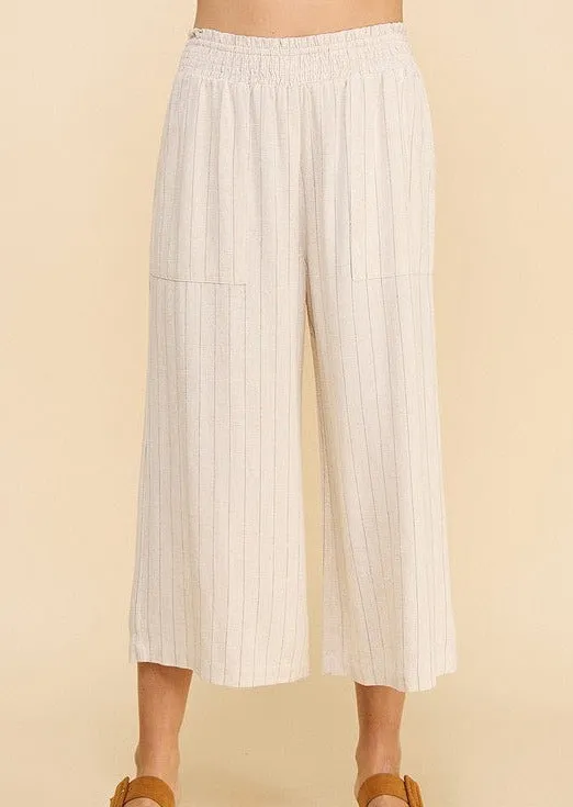 FINAL SALE - Crop Pinstripe Pants