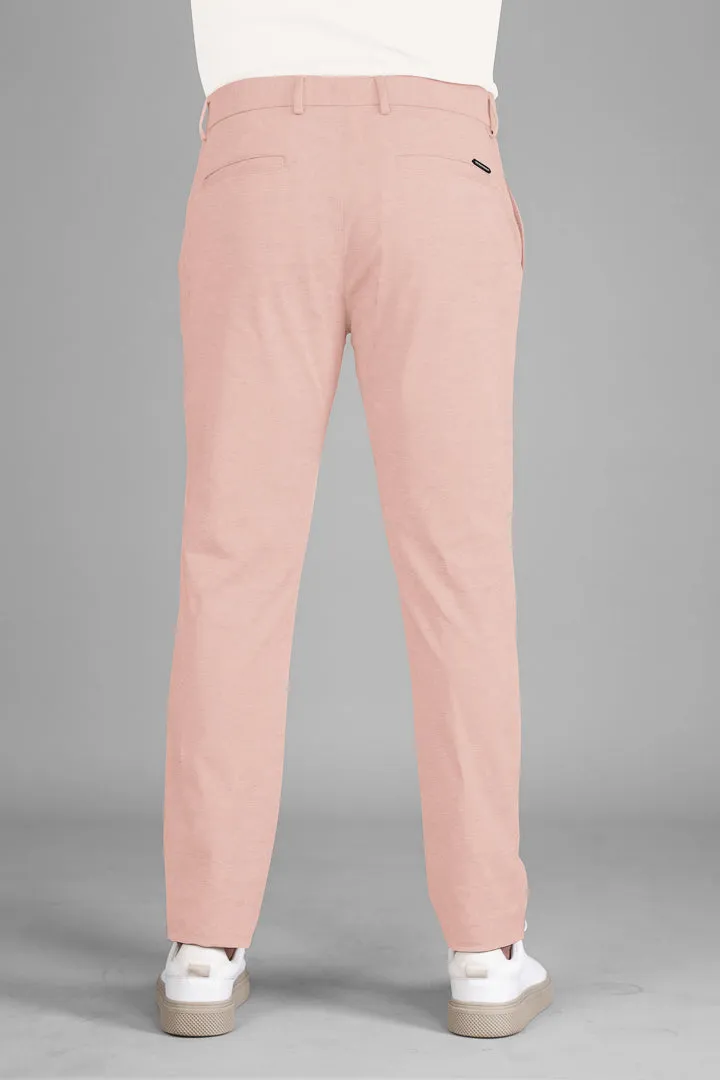 Flamingo Peach Cotton Stretch Chinos