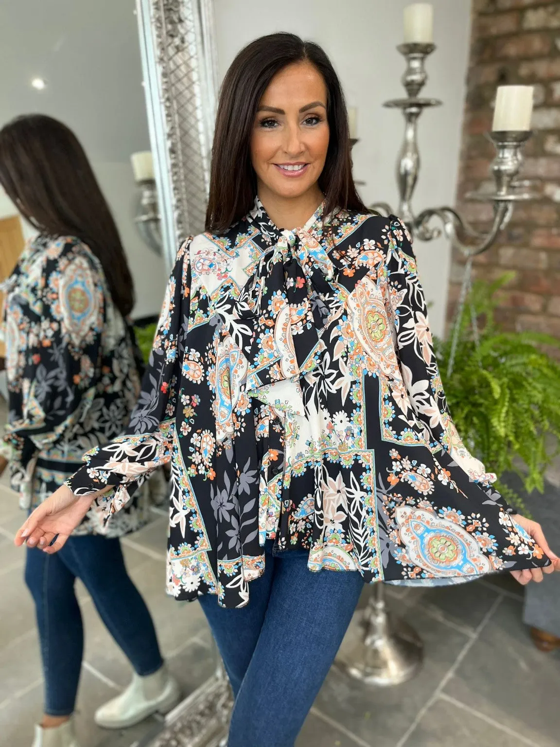 Floral Hi-Lo Blouse Ebby