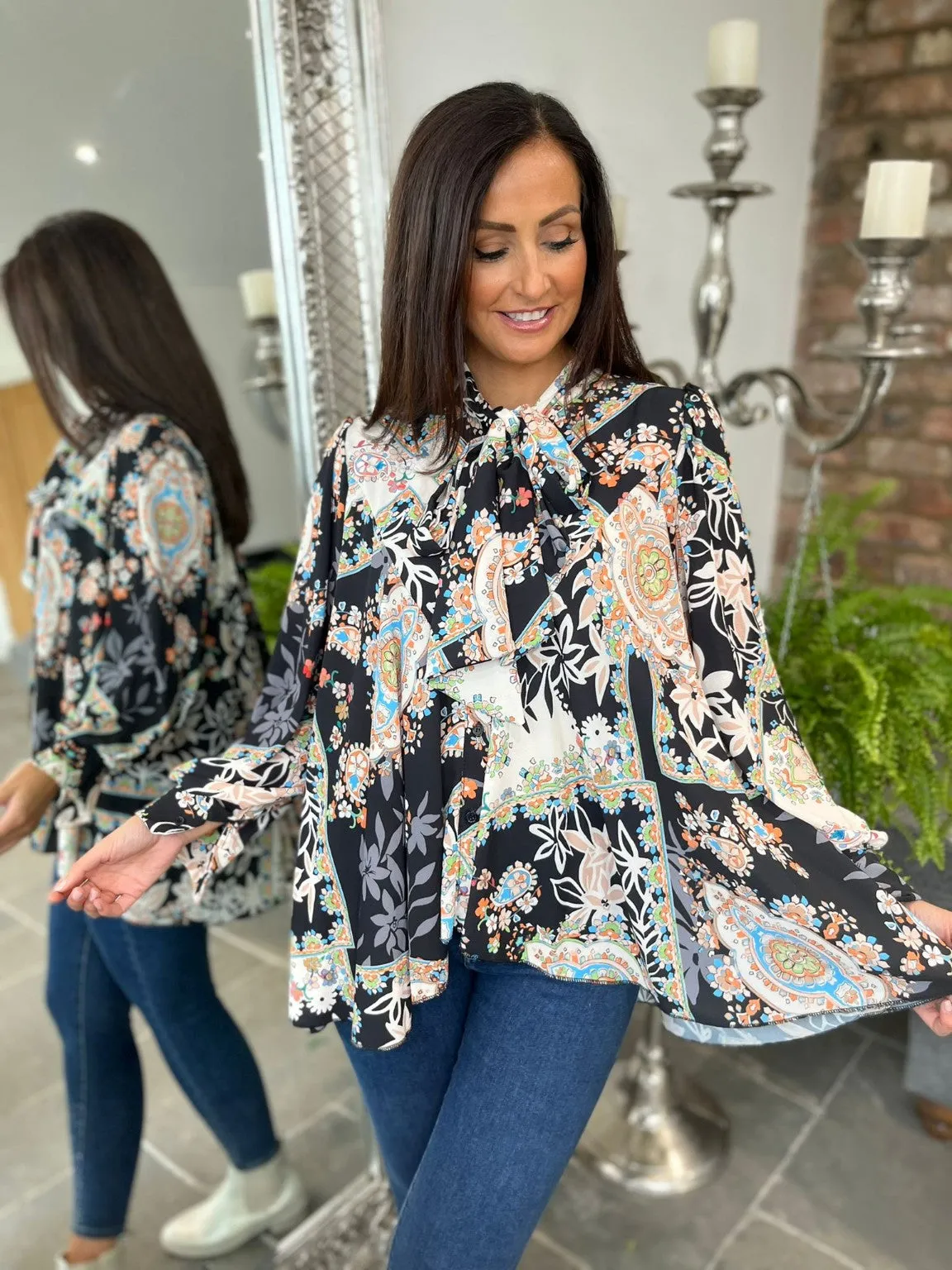 Floral Hi-Lo Blouse Ebby