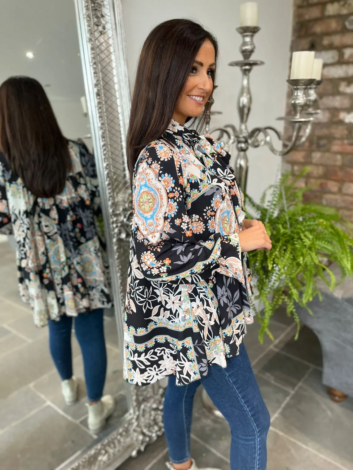 Floral Hi-Lo Blouse Ebby