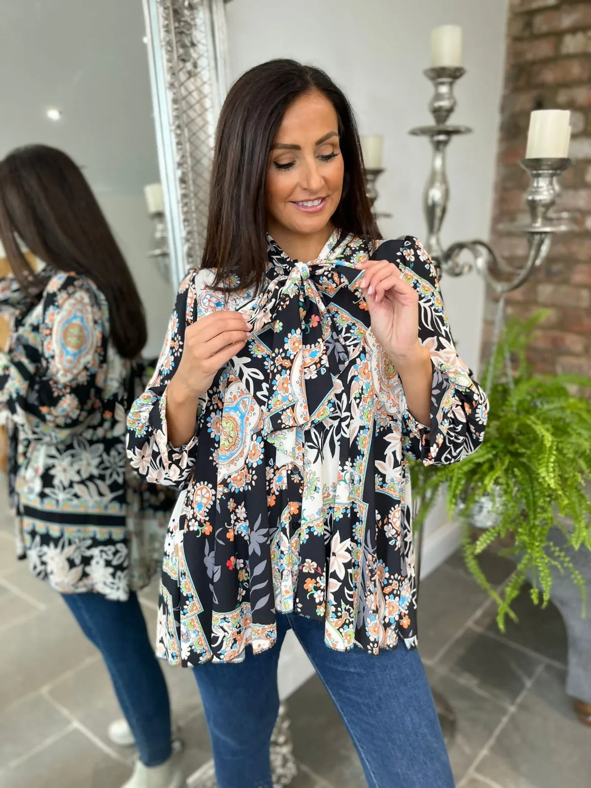 Floral Hi-Lo Blouse Ebby