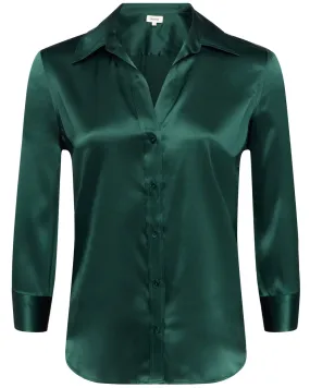 Forest Green Three Quarter Sleeve Dani Blouse