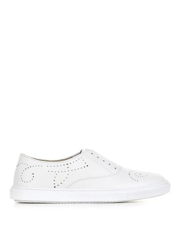 Fratelli Rossetti White Leather Slip-On Sneaker