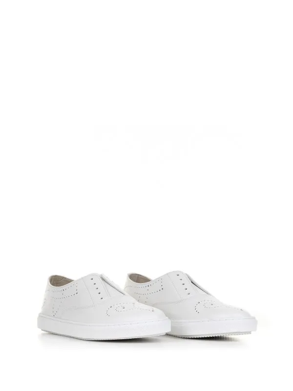 Fratelli Rossetti White Leather Slip-On Sneaker