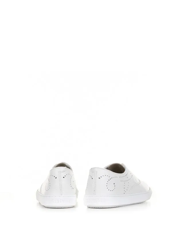 Fratelli Rossetti White Leather Slip-On Sneaker