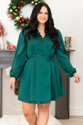 Glam Doll Dress, Hunter Green