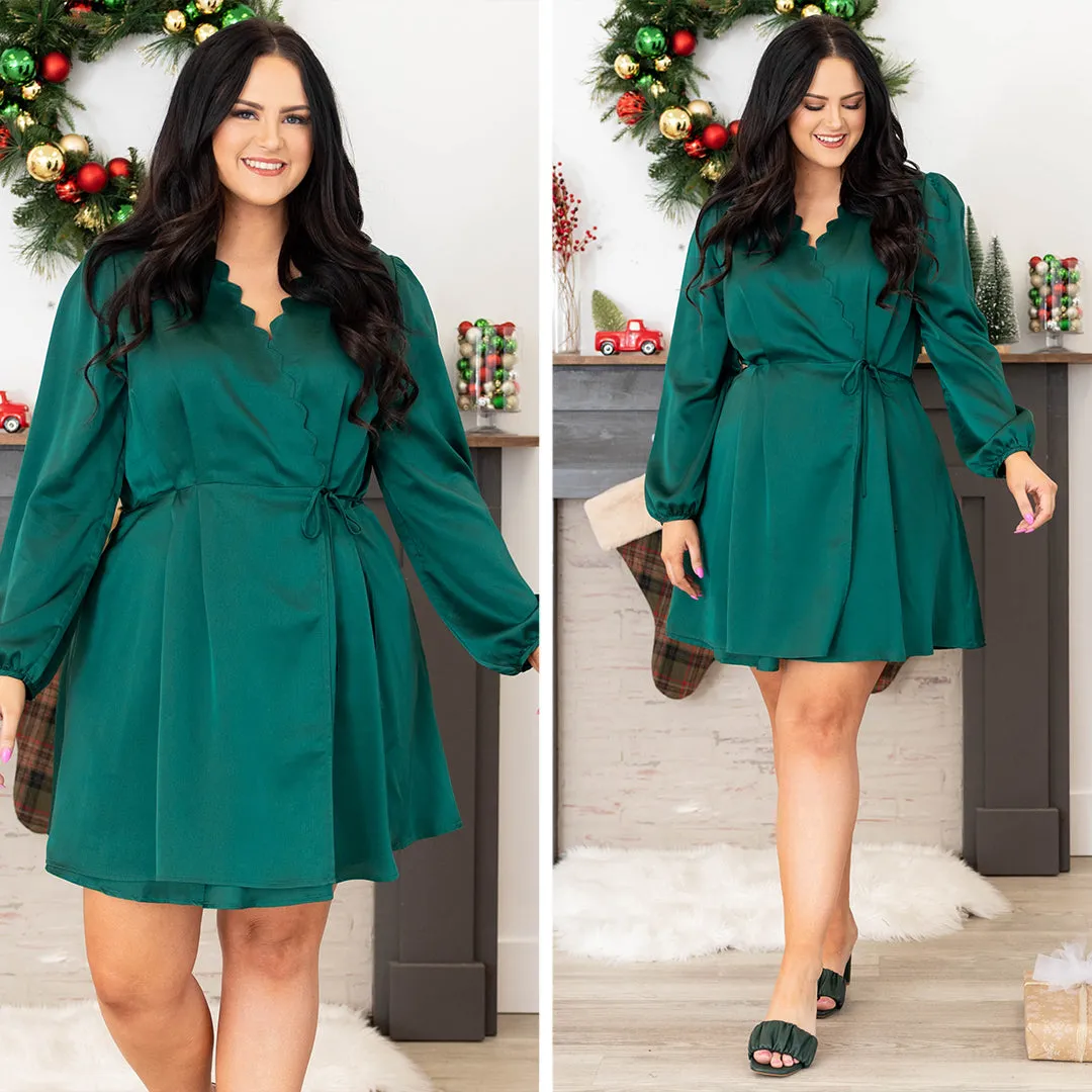 Glam Doll Dress, Hunter Green