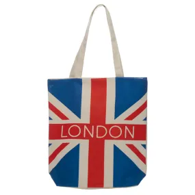 Handy Cotton Zip Up Shopping Bag - London Union Jack CBAG99