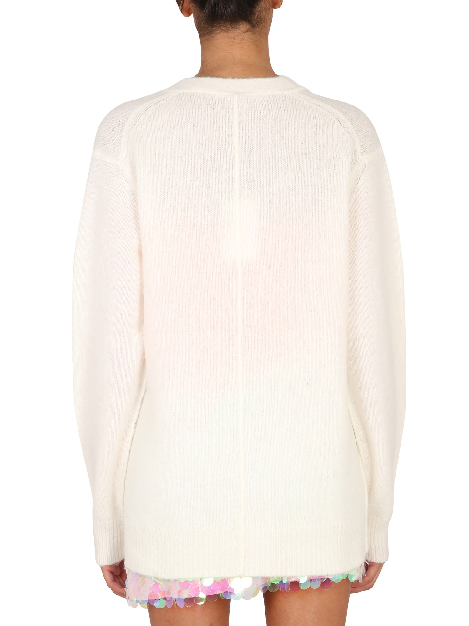 HELMUT LANG    VIRGIN WOOL BLEND OVERSIZED CARDIGAN