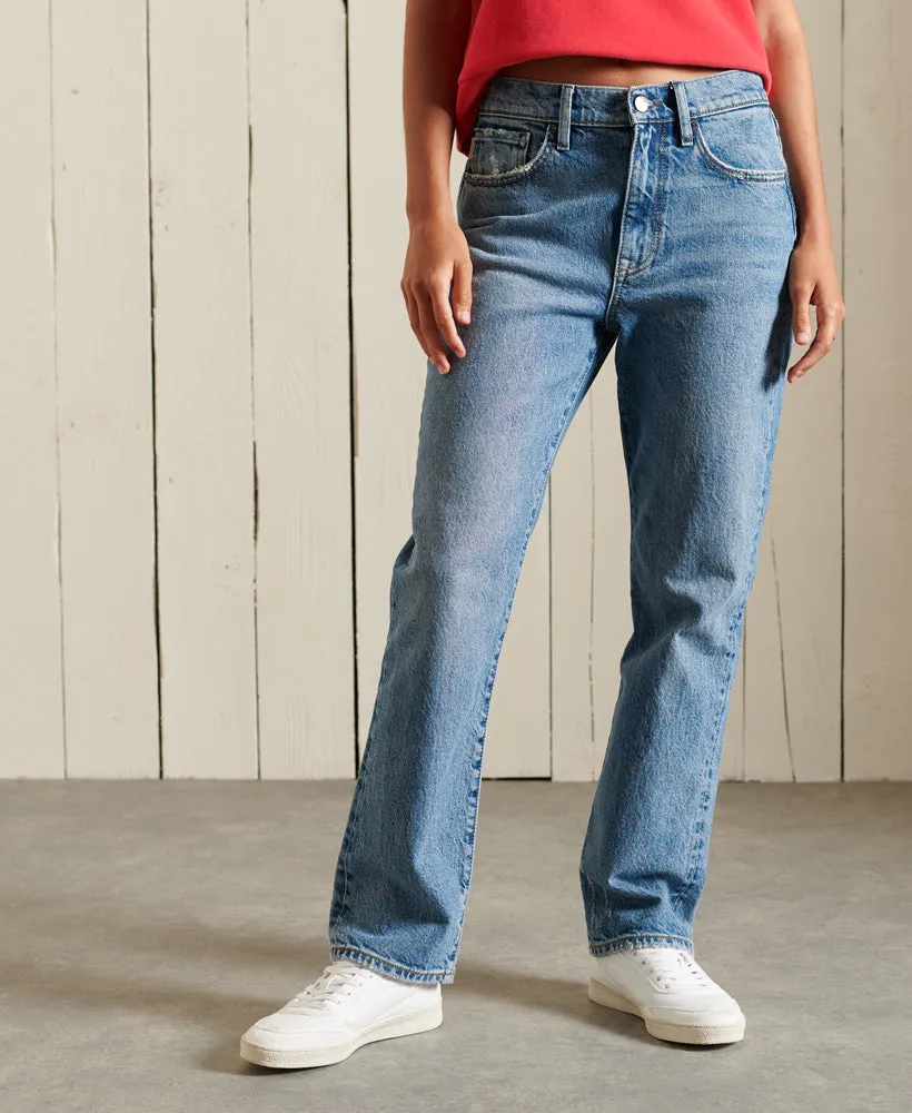 High Rise Straight Jeans | Ludlow Blue Stone