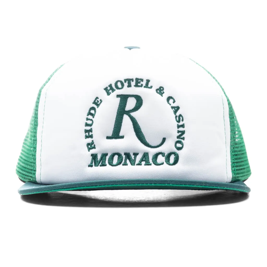 Hotel Trucker - Hunter Green/White