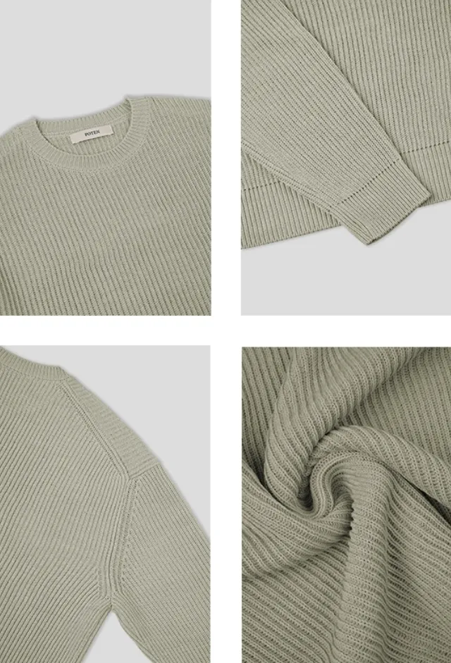 HUE  |Street Style Long Sleeves Plain Sweaters