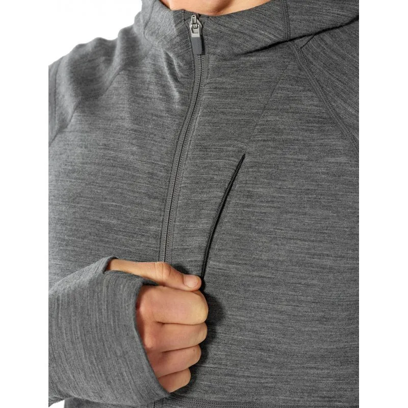 icebreaker  Quantum II Long Sleeve Zip Hood - Giacca di merino - Uomo