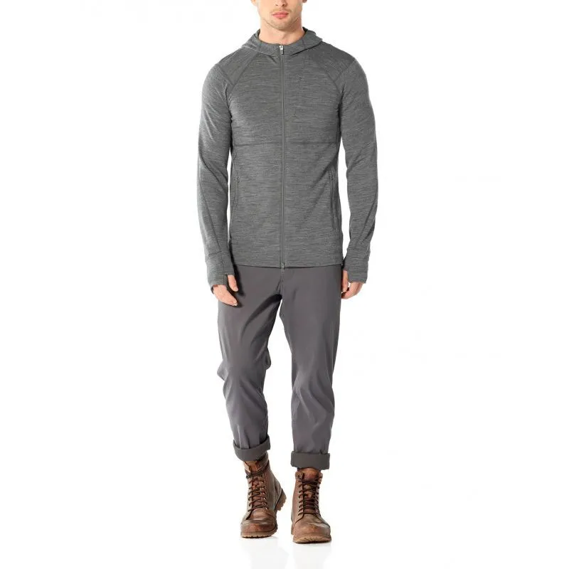 icebreaker  Quantum II Long Sleeve Zip Hood - Giacca di merino - Uomo