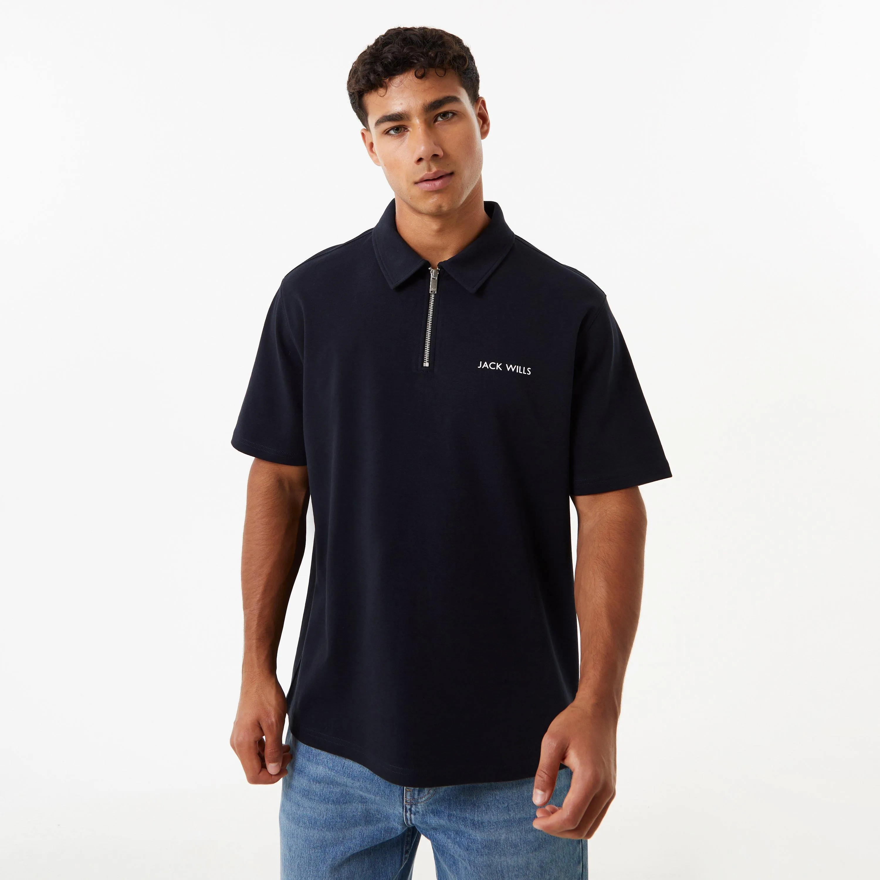 Jack Wills JW Interlock Zip Polo