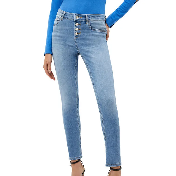 JEANS BOTTOM UP MONROE Woman Denim Blue