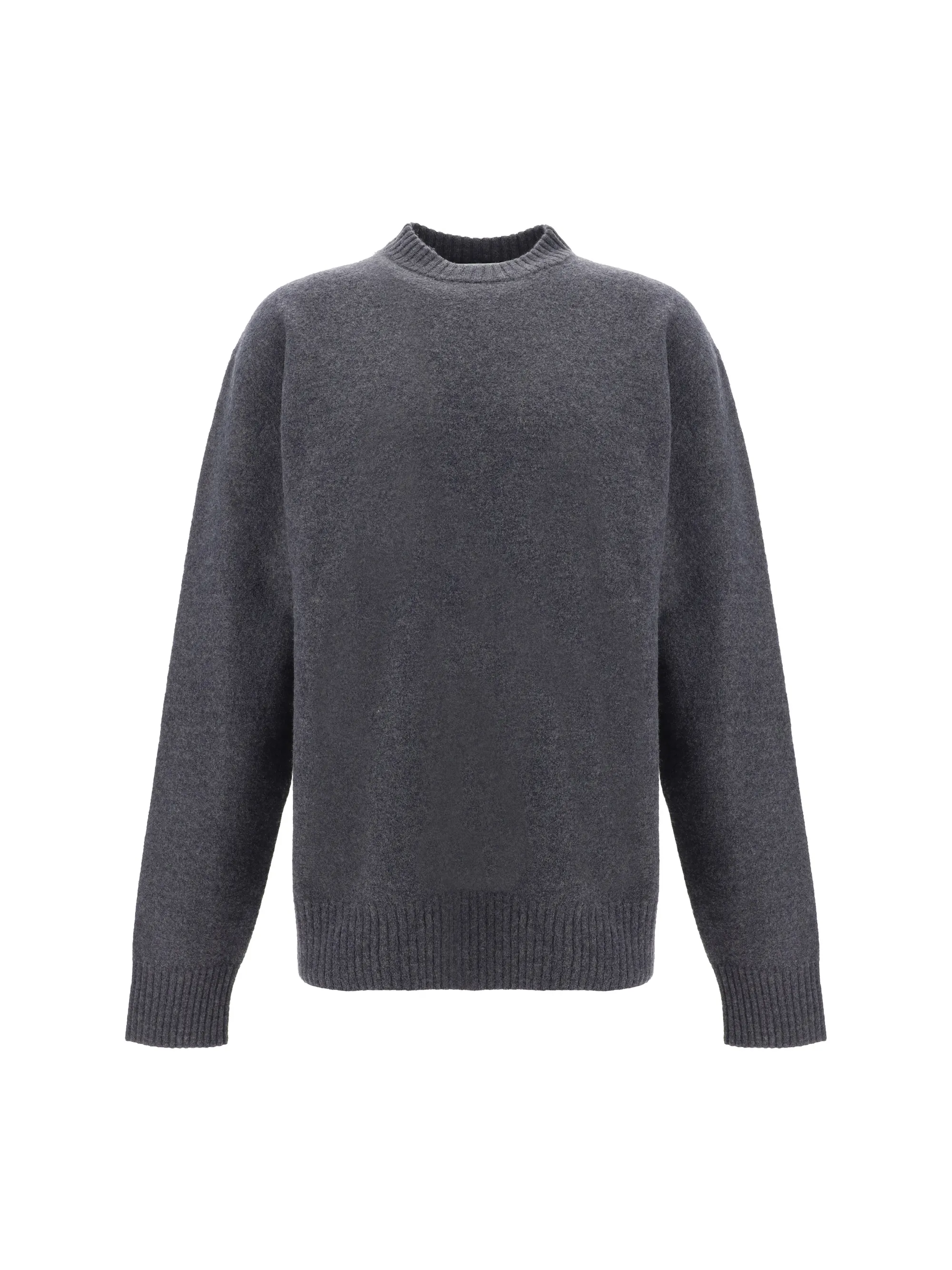 Jil Sander  |Crew Neck Monogram Wool Long Sleeves Designers Sweaters