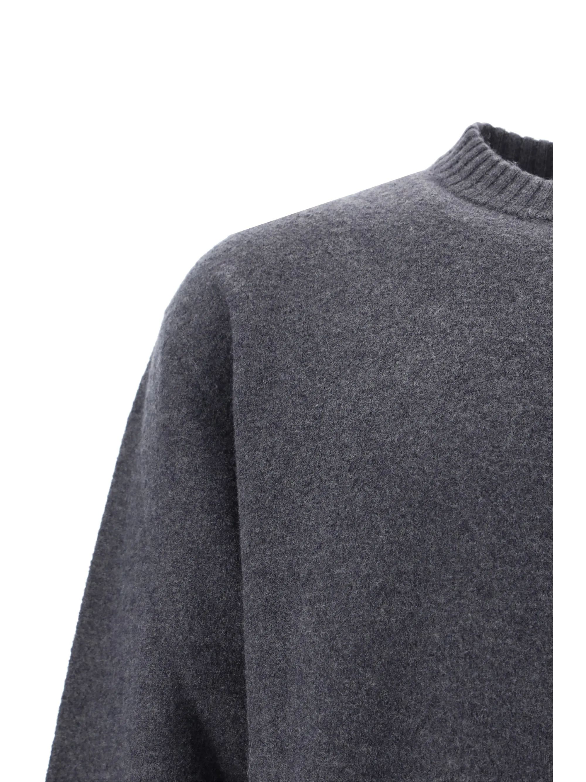 Jil Sander  |Crew Neck Monogram Wool Long Sleeves Designers Sweaters