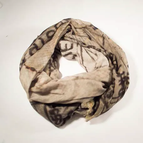 JITNI TRAFFIC PRINT CASHMERE SCARF