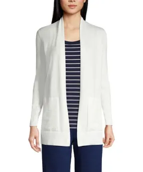 Lands' End Petite Long Sleeve Open Long Cardigan Sweater