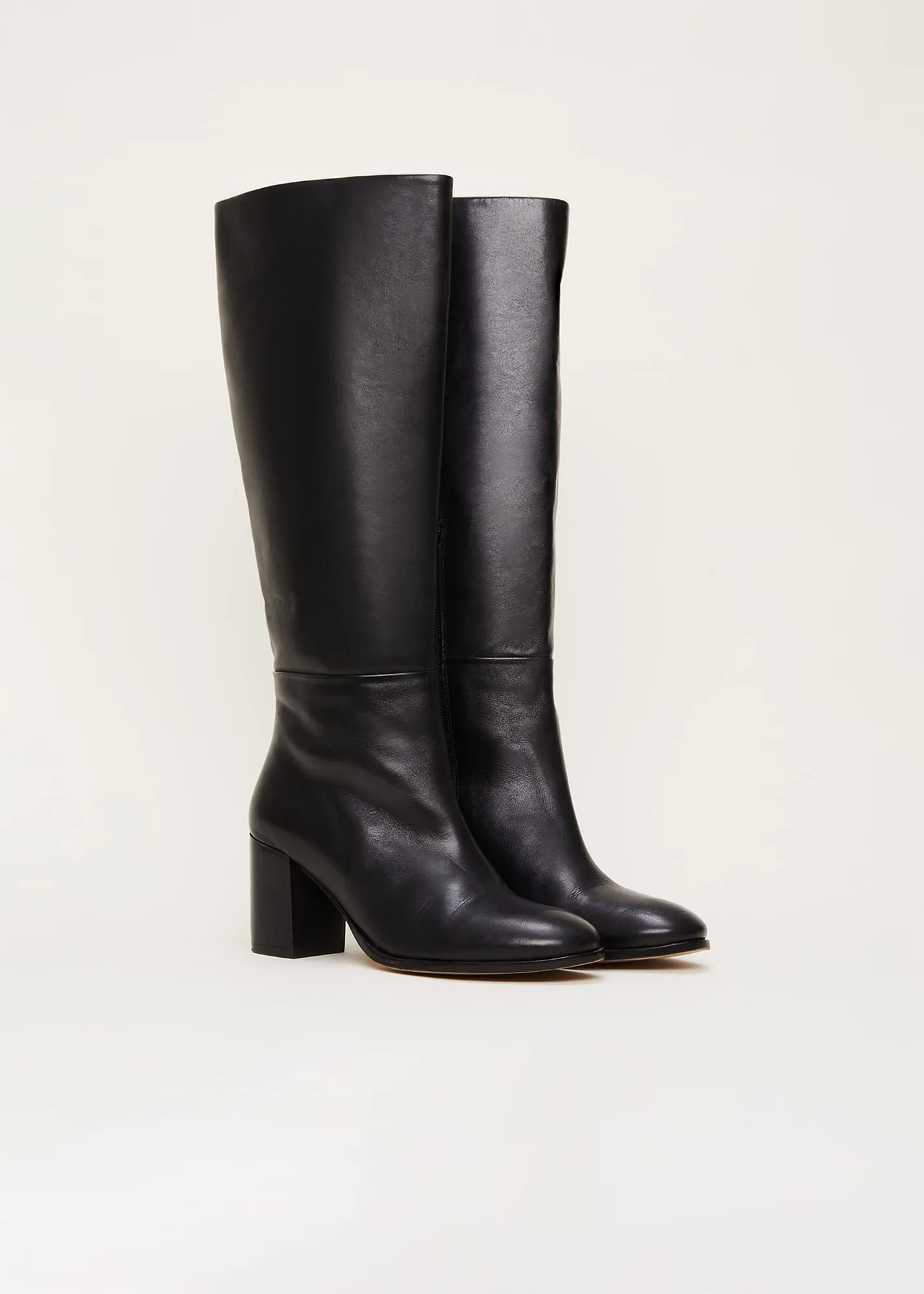 Leather Knee High Boots