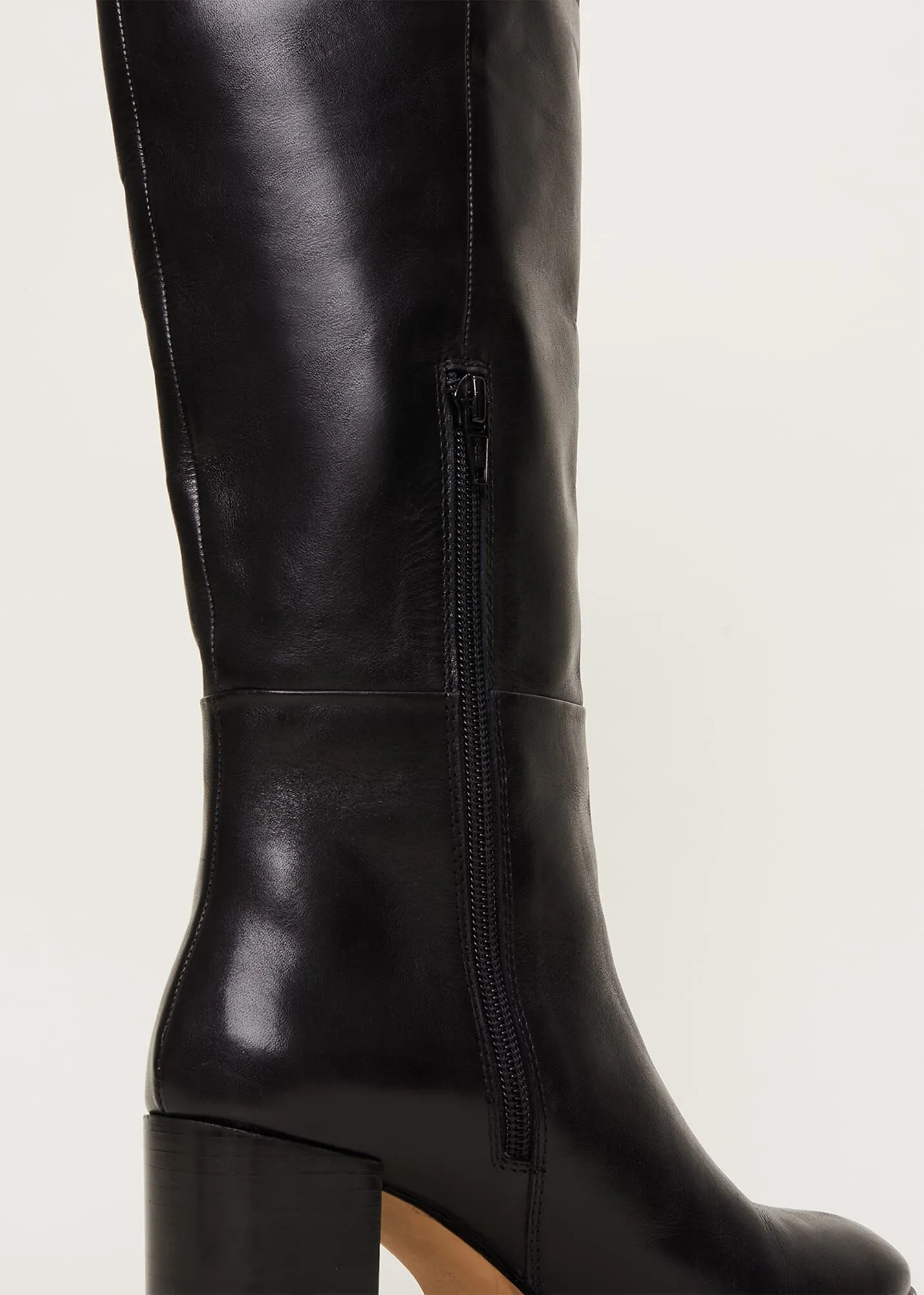 Leather Knee High Boots