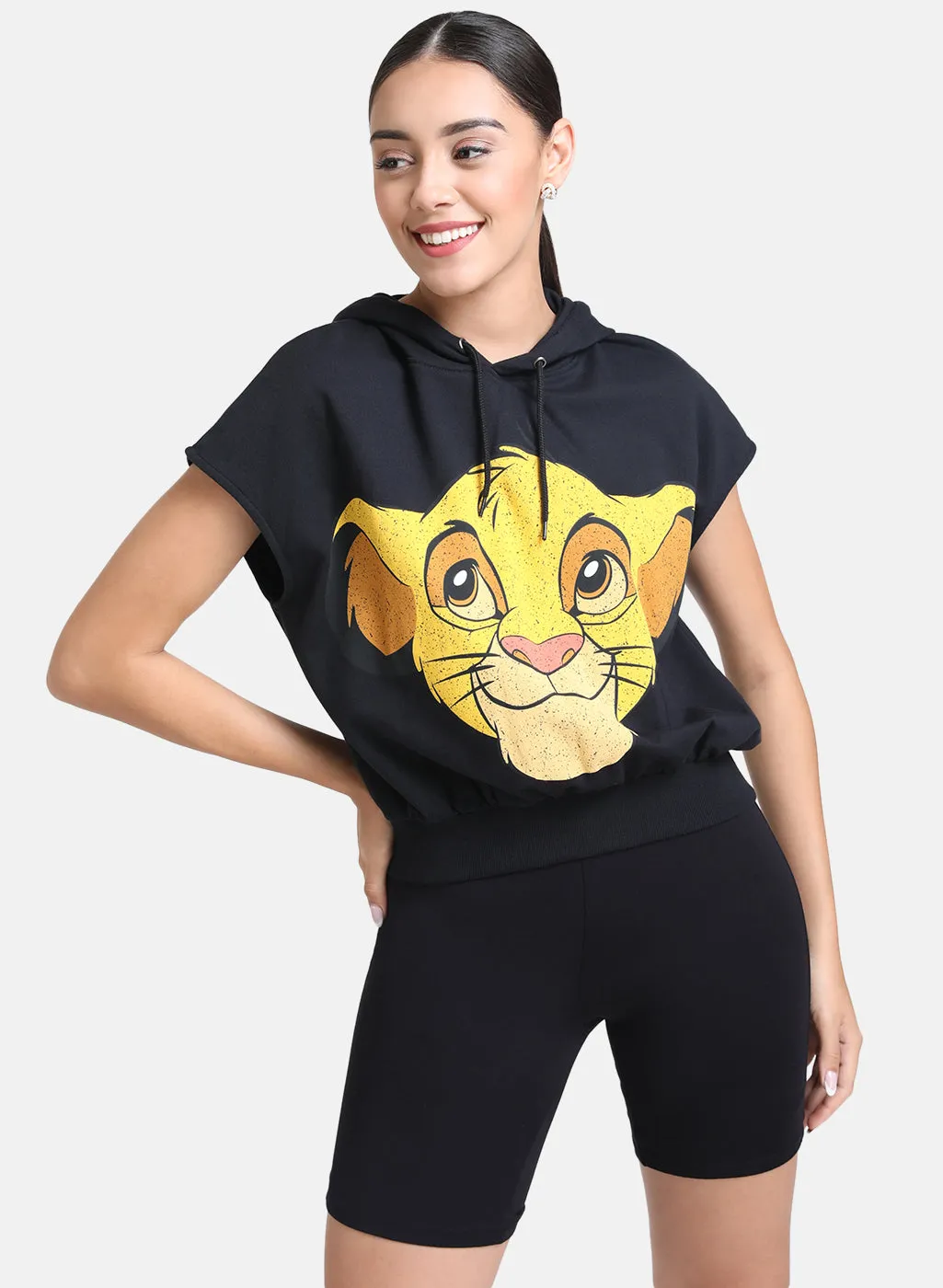 Lion King Disney Crop Hood Tee