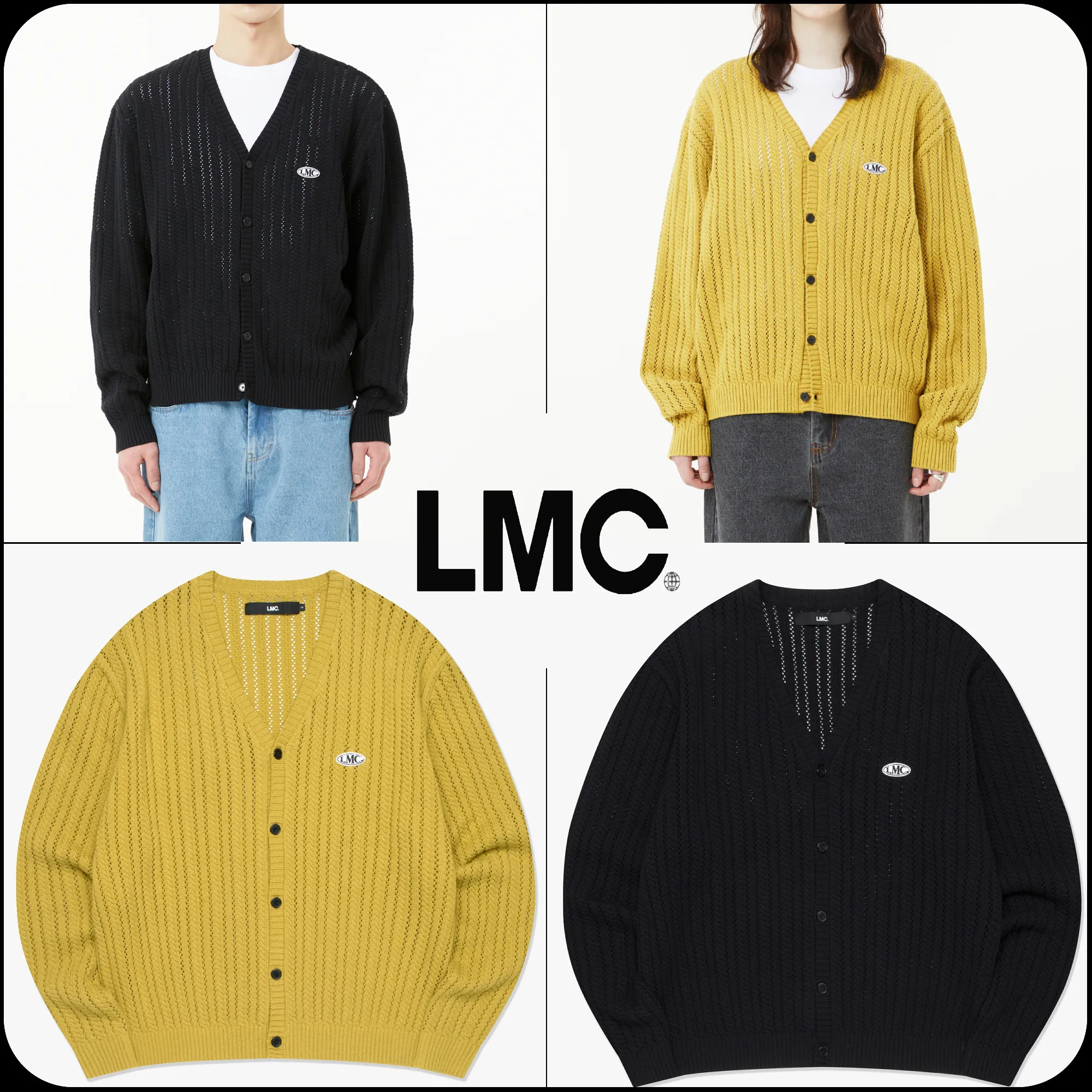 LMC  |[ LMC ]★OVAL MESH KNIT CARDIGAN