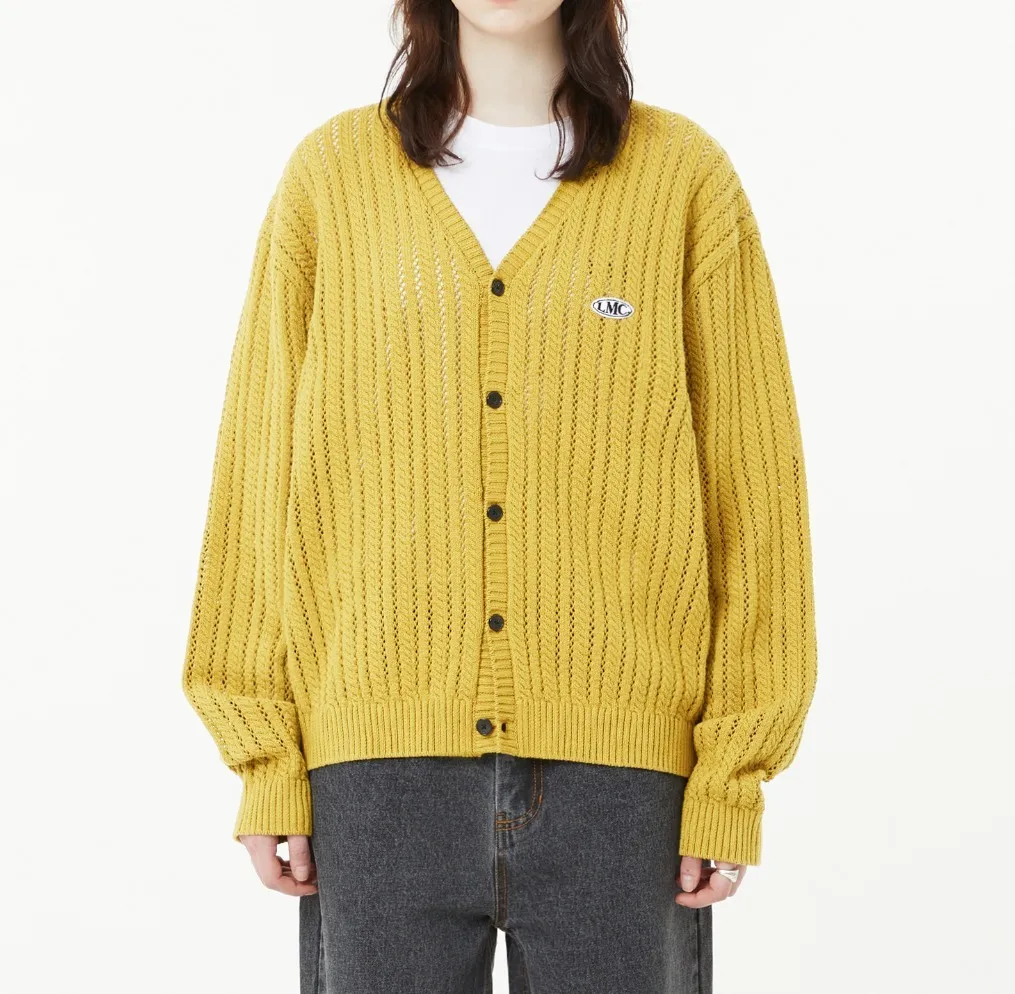 LMC  |[ LMC ]★OVAL MESH KNIT CARDIGAN