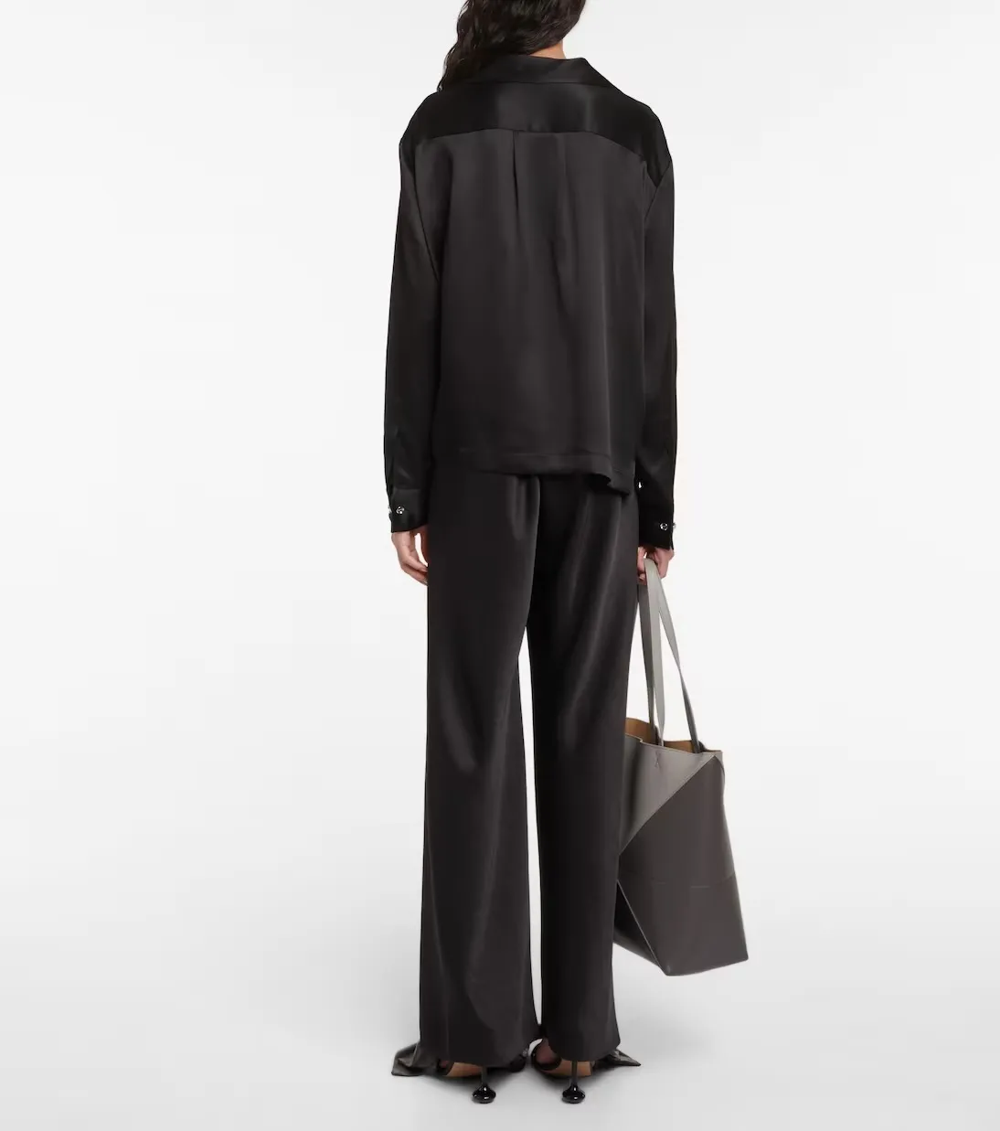 LOEWE  |Casual Style Silk Long Sleeves Plain Office Style