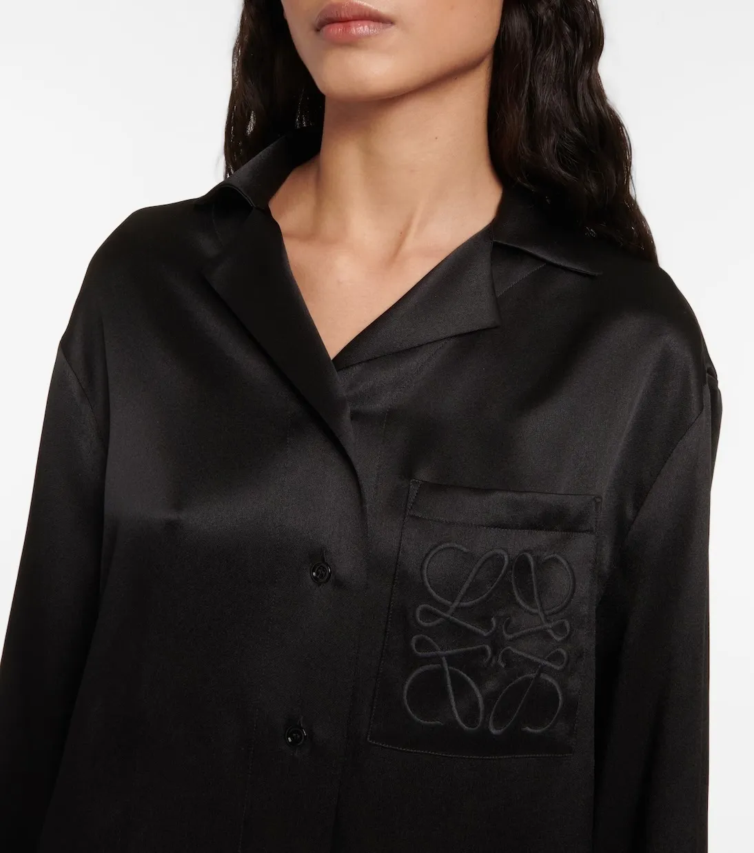 LOEWE  |Casual Style Silk Long Sleeves Plain Office Style