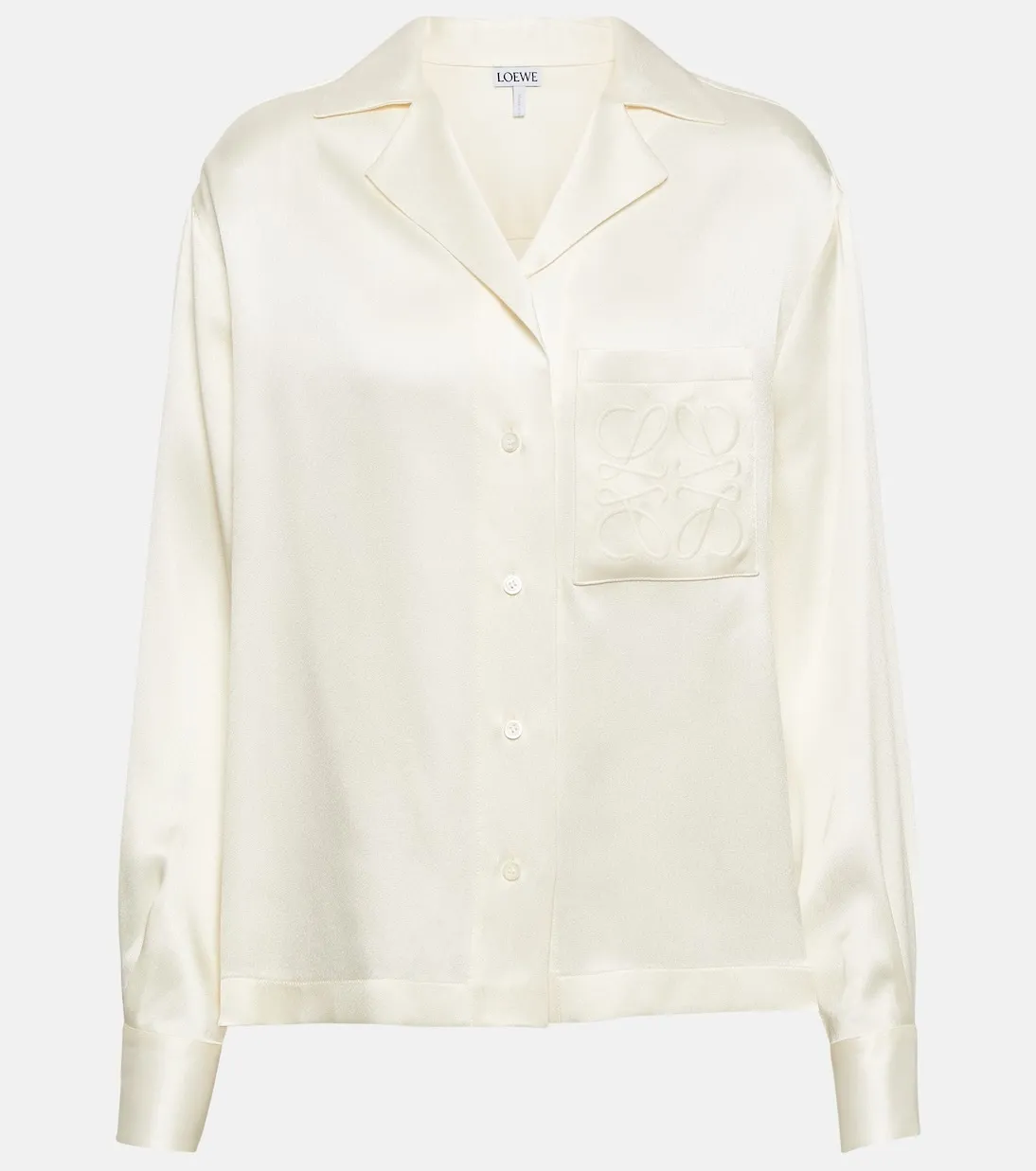 LOEWE  |Casual Style Silk Long Sleeves Plain Office Style