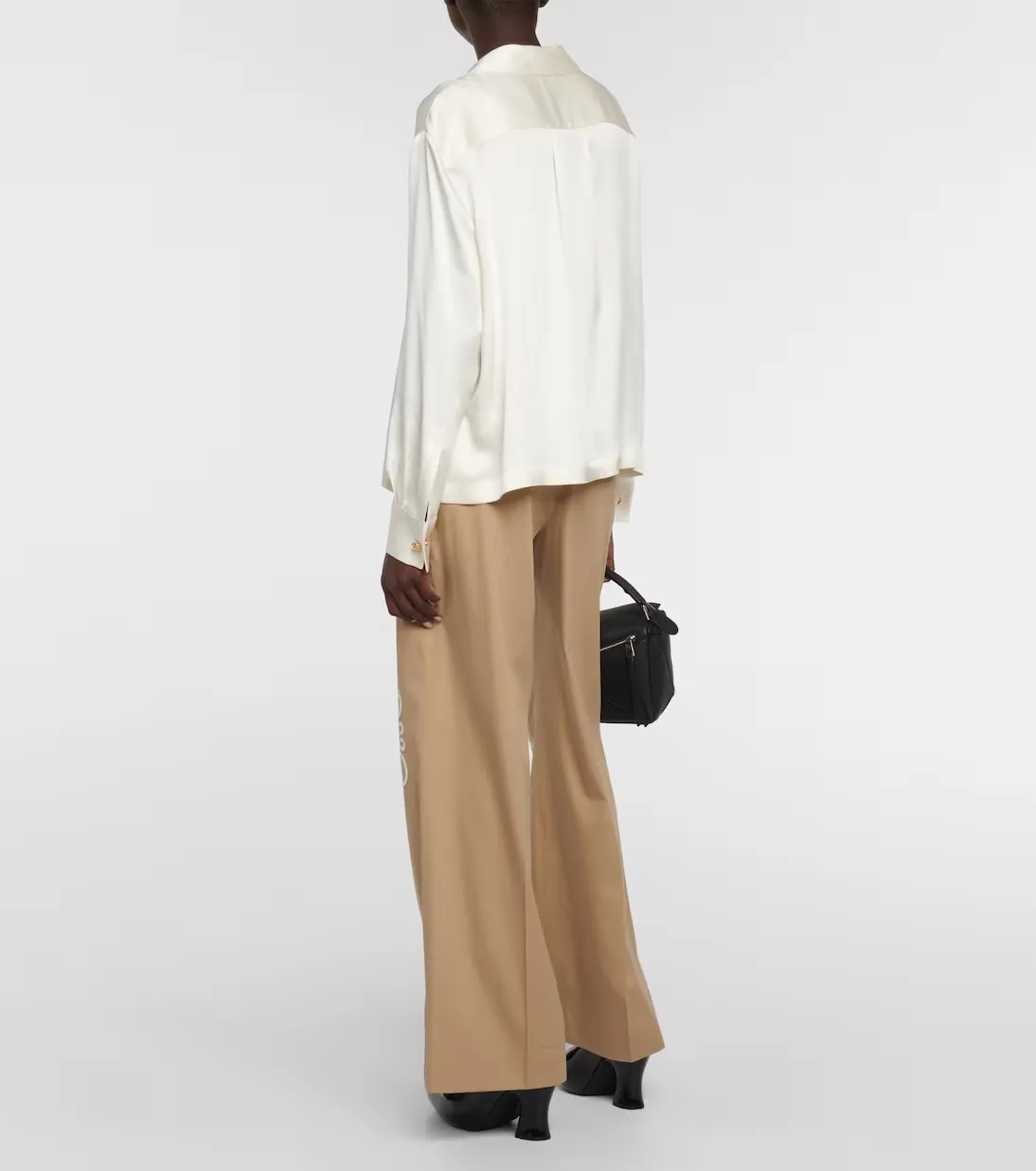 LOEWE  |Casual Style Silk Long Sleeves Plain Office Style