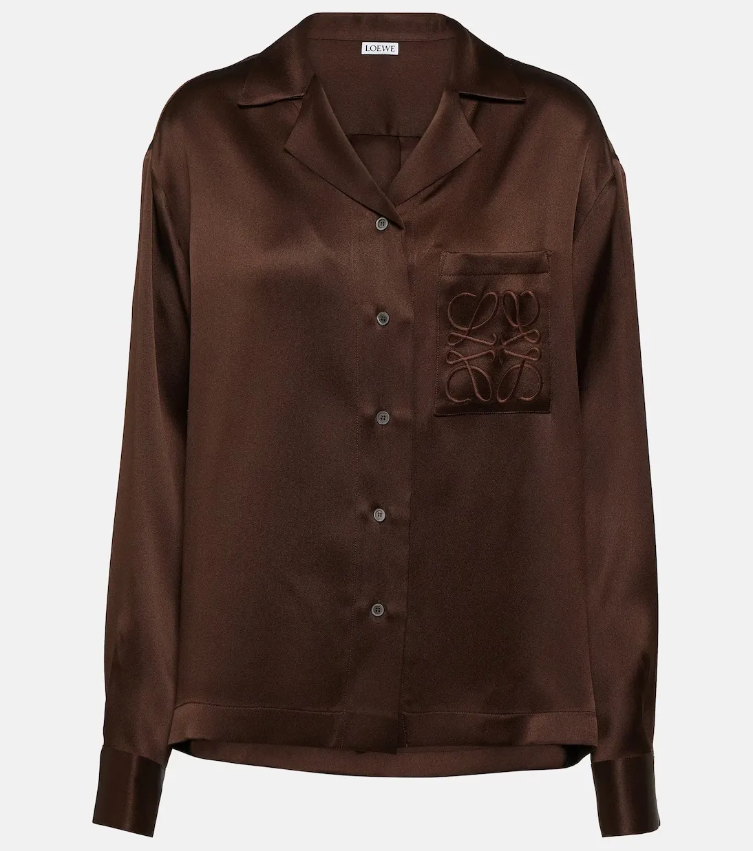 LOEWE  |Casual Style Silk Long Sleeves Plain Office Style