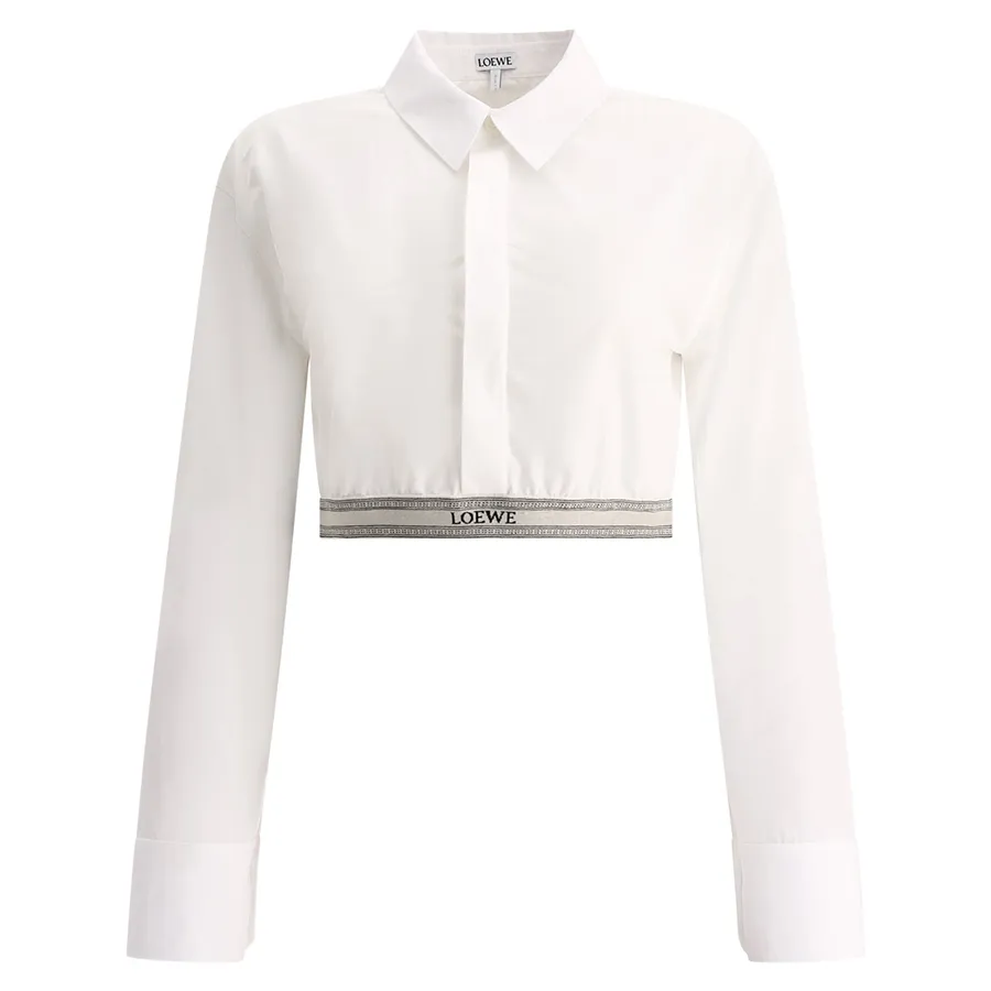 LOEWE  |Long Sleeves Plain Cotton Elegant Style Logo