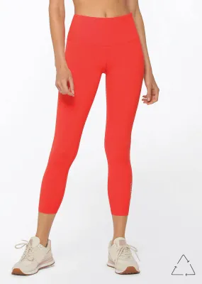 Lotus Recycled Ankle Biter Leggings | Red | Tights and Leggings | Lorna Jane Australia